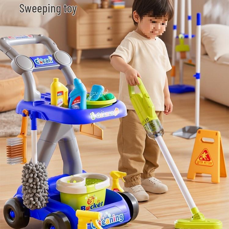 Children's Cleaning Trolley Play Set for Ages 3-6