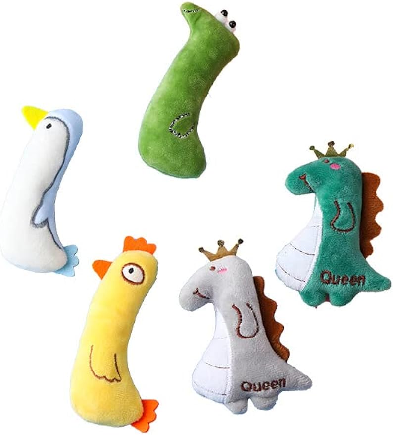 

5 плюшевых игрушек для домашних животных с устойчивостью к укусам, кошачья мята, игрушки для кошек, интерактивные игры, товары для животных, игрушки для кошек