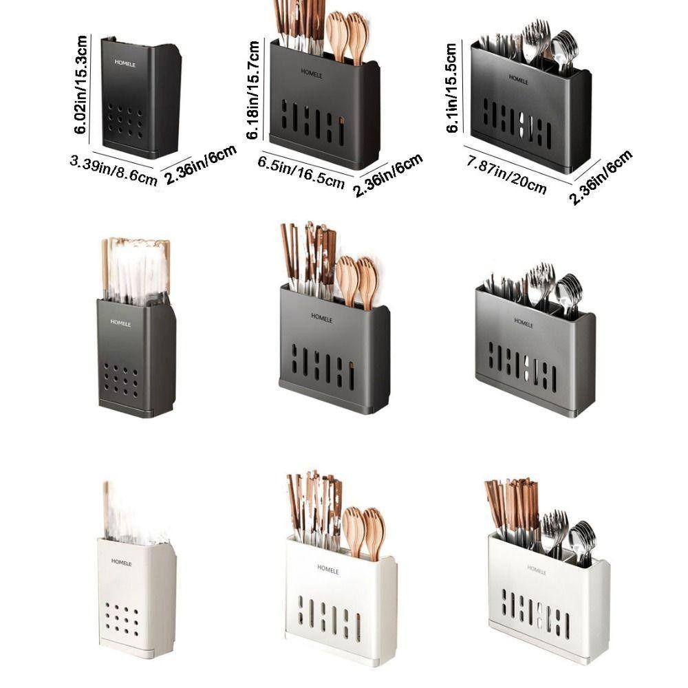 Ruimtebesparende Eetstokjes Tube Zelfklevend Keuken Afdruiprek Draagbare Servies Opbergdoos