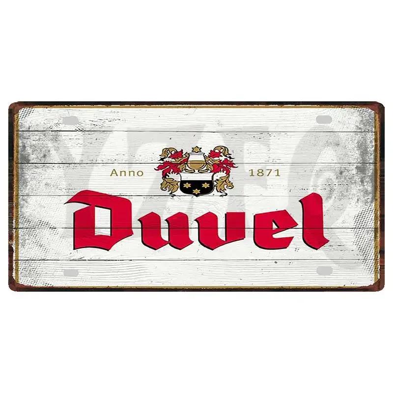 Belgian Beer Metal Sign 6x12 Inch Duvel Corona Jupiler Zot Plate For Wall Home Restaurant Craft Decor 30X15CM DC-1636A
