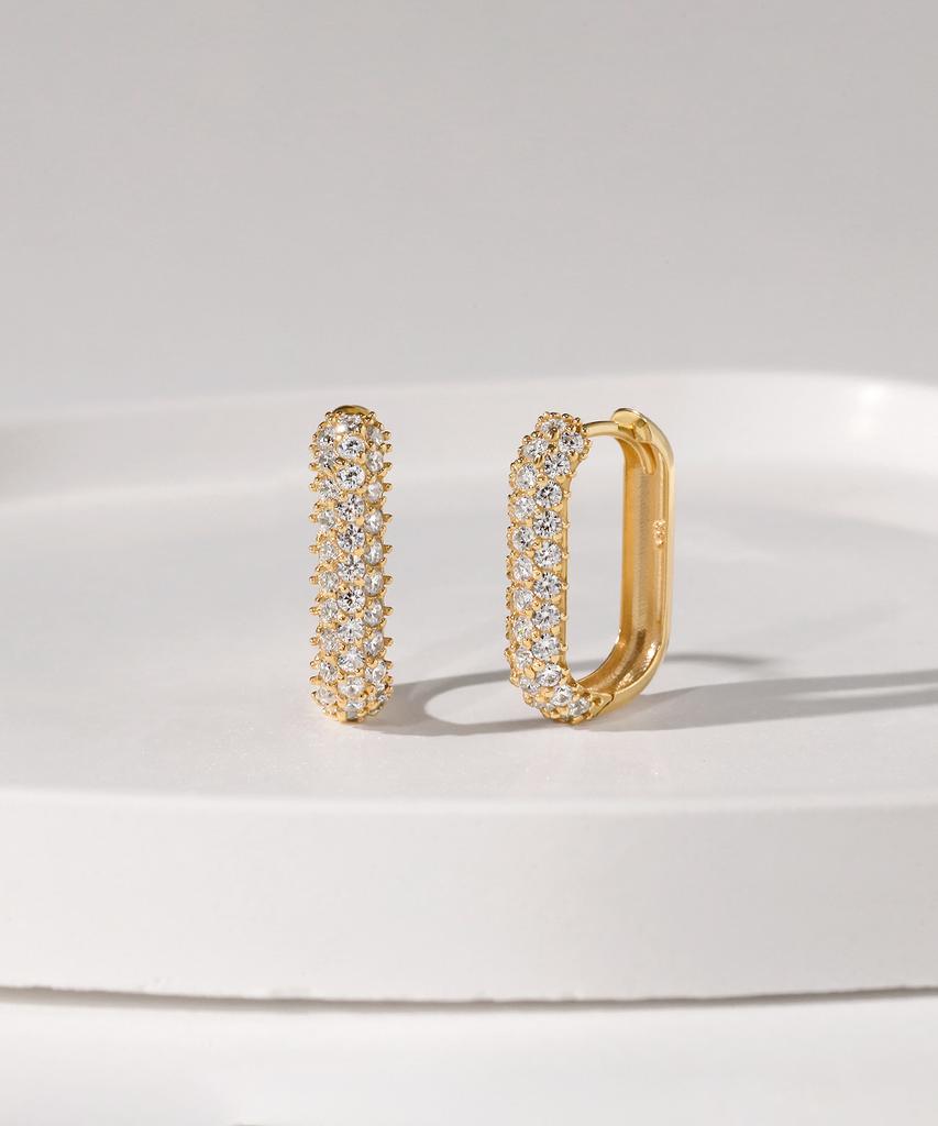 Mcel 14K Brielle Pavé Ring Earrings