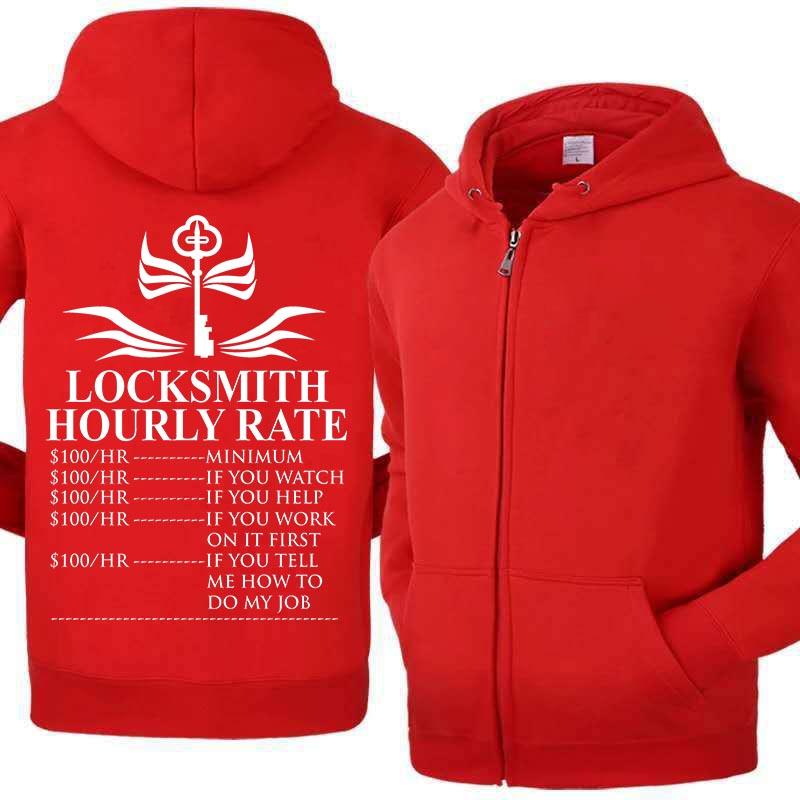 

Слесарь больших размеров, отличный подарок, куртка с капюшоном и принтом, мужская модная свободная мужская одежда с капюшоном на молнии