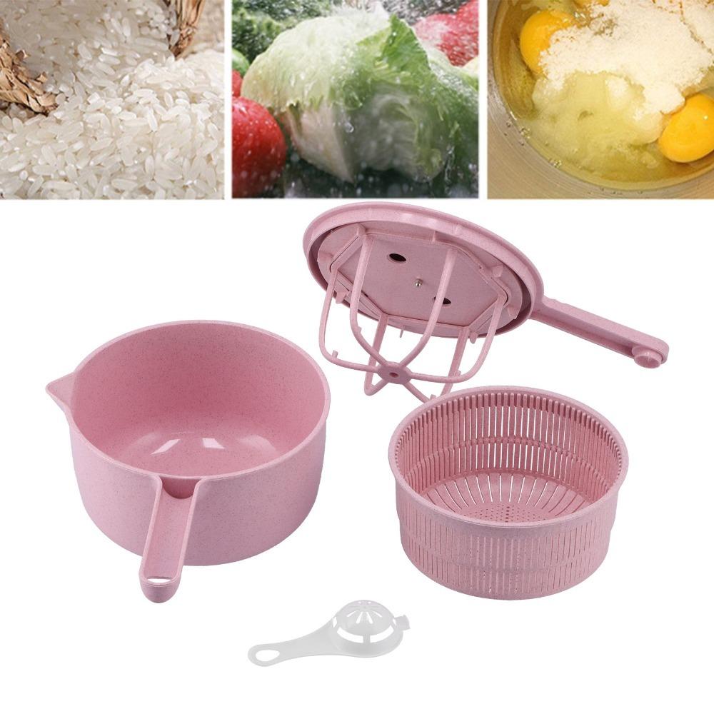 Ergonomic Design Salad Spinner Plastic Vegetable Washing Basket Vegetable Dehydrator Kitchen