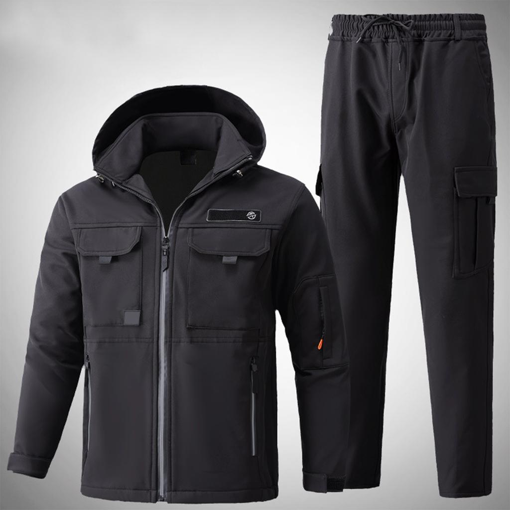 Pánská fleecová bunda oblek větruodolný a voděodolný venkovní mrazuvzdorný teplý bavlněný kabát zesílený oblek