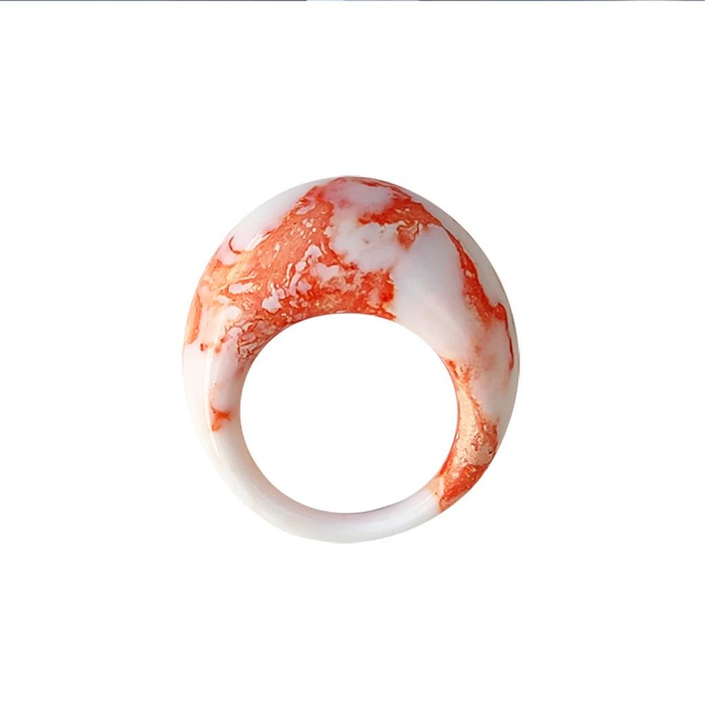Anillos Punk Grandes de Resina de Moda Fresca para Mujeres Diseño Acrílico Irregular Colorido Anillo de Dedo Vintage para Niñas Joyería de Fiesta