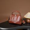 Weiche Leder Tasche Crossbody Leder Damen Tasche Retro Pflanzlich Gerbtes Leder Boston Tasche Live Tragbar Umhängetasche 780