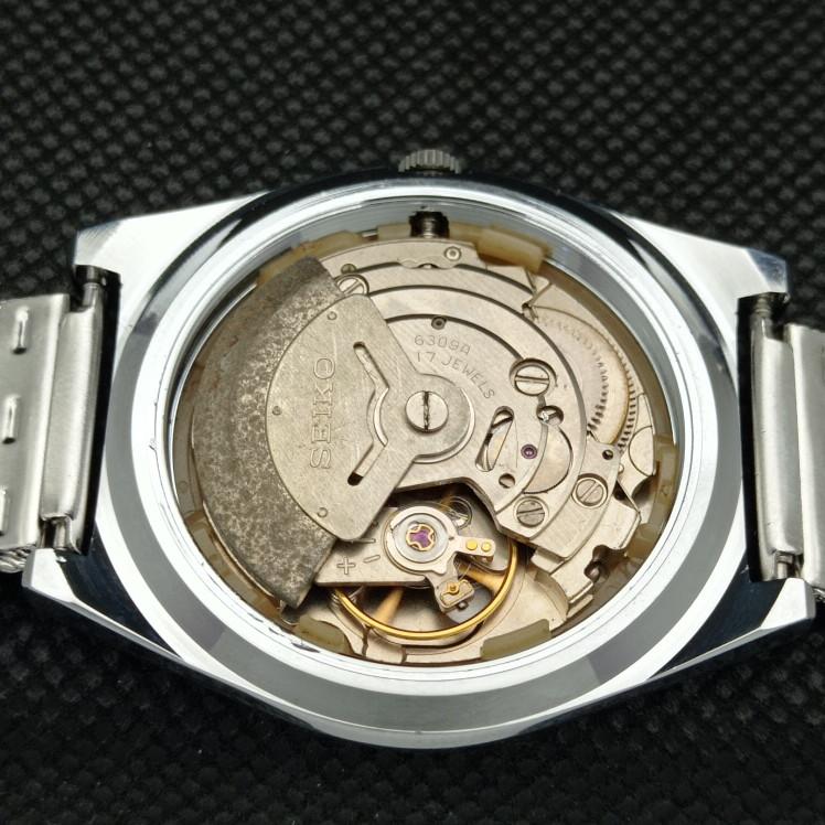 REFURBISHED VINTAGE SEIKO 5 AUTO 6309A JAPAN MENS D/D BROWN WATCH 593c-a314867-2