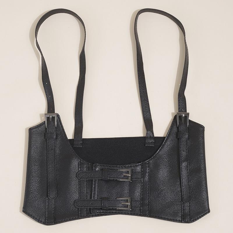 Женский пояс на талию, корсет под грудь, из искусственной кожи, регулируемый, панк, кушак-корсет, широкий пояс, костюм для платья, пояс-корсет