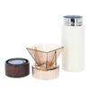 MOTTERU Coffee Drip Thermos Bottle 300ml Thermos Stainless Steel Hot Coffee Double Walled Vacuum Cold Water Muted Earth Perfect for Day or Day (White)