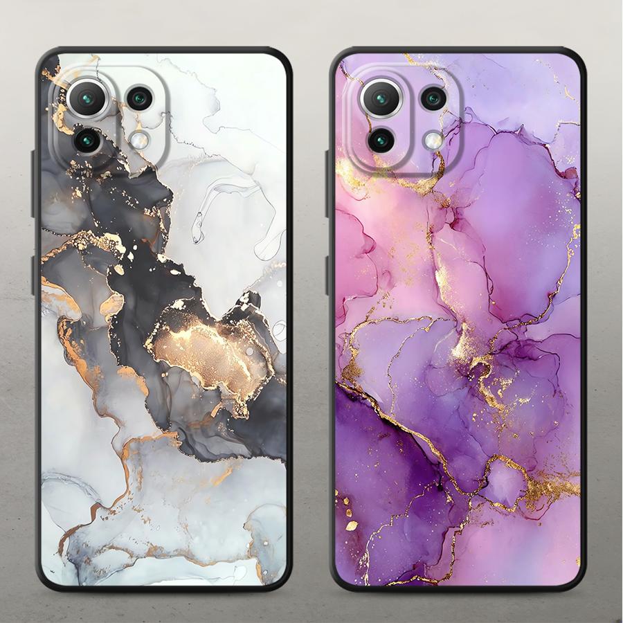 Farbige Marmor Hülle für Xiaomi Mi 11T 11 15 Pro 10T 13 Lite 12X 14 12T Pro 12 Funda Handyhülle