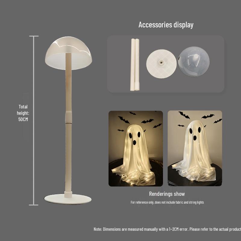 LED Ghost Hanging Cloth String Lights - Halloween Horror Indoor Decoration