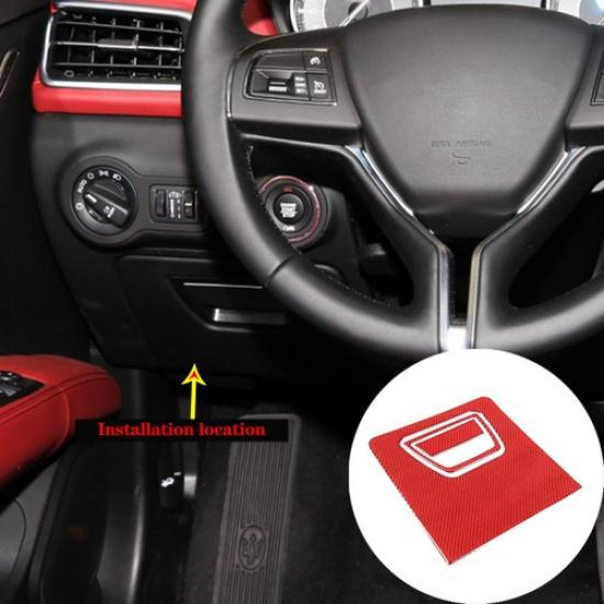 Carbon Red Main Driver Storage Box Panel Trim For Maserati Ghibli 2014-22