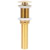 Push Bounce Basin Drain Stopper Polish Gold Finish Draining Stopper Drain Stopper  Vessel Sink