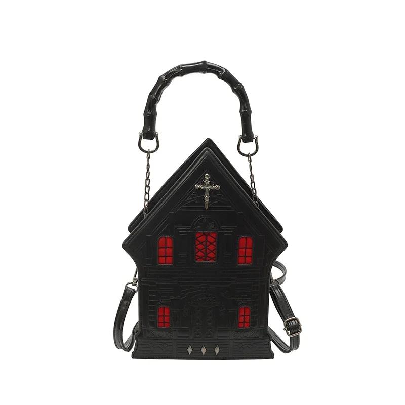 Medieval European And American Castle Shoulder Bag Retro Fashionable Personalized Women s Three-dimensional House Shaped Bag