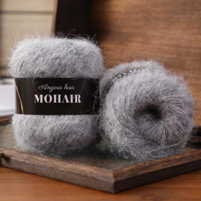 Alpaca Mohair Yarn Hand Woven Sweater Camisole Hat Yarn Ball Handmade DIY Doll Crochet Hook Yarn Ball Handmade Materials