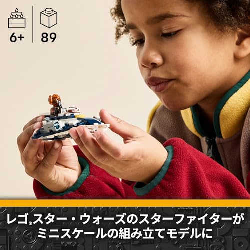 LEGO Star Wars Plo Koon™ Jedi Starfighter™ Microfighter Spielzeug, Geburtstagsgeschenk, Lernbausteine, Weltraum-Kampfroboter, Alter 6, 7, 8 und 9, 75