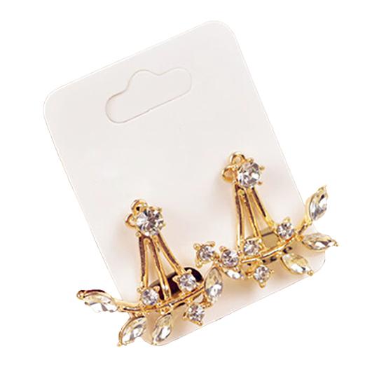 1 Pair Women Earrings Attractive Jewelry Gift Mini Women Rhinestone Ear Studs for Wedding