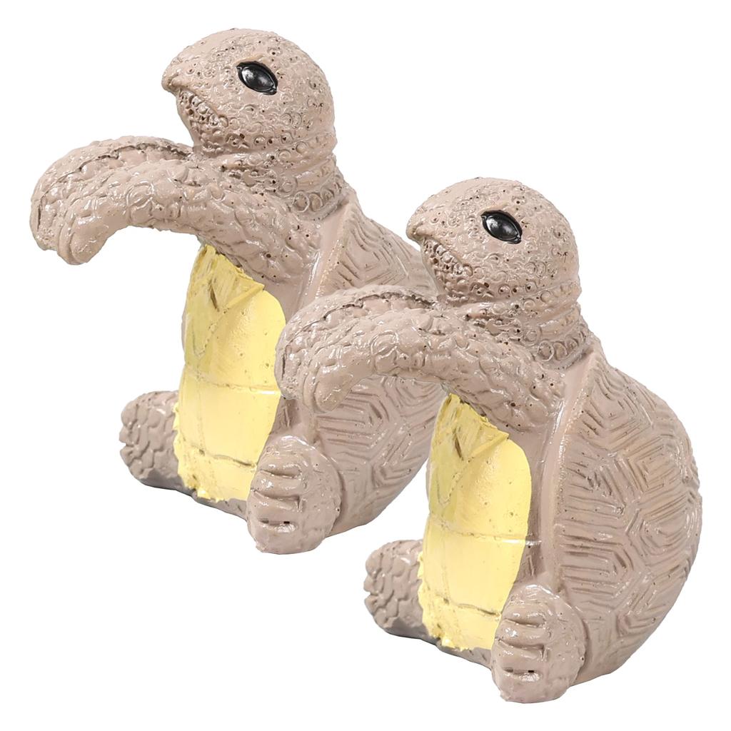 Resin Turtle Statue Pot Decoration Realistic Tortoise Figure Pot Hanger Interesting Statues Decorations for Vase Fish Tank