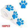 100-500Pcs Superior-Grade Blue Premium-Quality Laser Top-Grade Sticker Top-Grade Paw Top-Grade Print Top-Grade Reward Superior-Grade Stickers