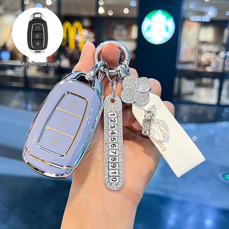 Modern ix35, Elantra ix25 Key Case: Compact Car Shell Buckle for Elantra, Lingdong, Mingtu, Langdong & Verna Models