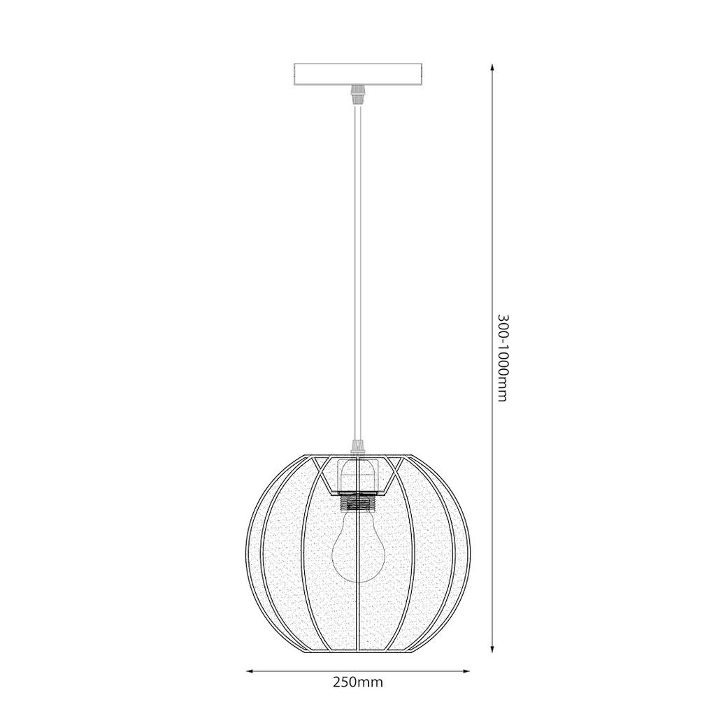 Lampa Wisząca Dana 1 E27 Biały Milagro Ml1805