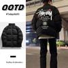 Unisex Autumn/Winter Thickened Cotton Padded Jacket with Letter Print
