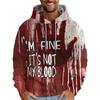 Vintage 3D It'S Not My Blood Bloody Letter Patterns Printed Sweatshirts Hoodies For Men Clothes Y2k Top Pullovers Spring And Autumn Boy Tees Clothing