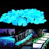 600Pcs Mini Glow in The Dark Pebble Resin Colorful Aquarium Decoration Stone Glowing Effect Decorative Garden Glow Pebbles Lawn