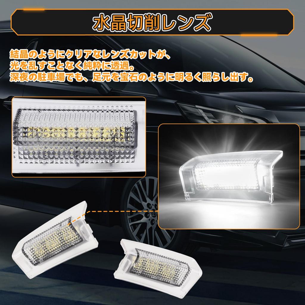 POPMOTORZ Courtesy Lamps for Toyota New Alphard 40 Series and Vellfire LED Sliding Door Spot Door Welcome Lights for and Rear Sliding Designed