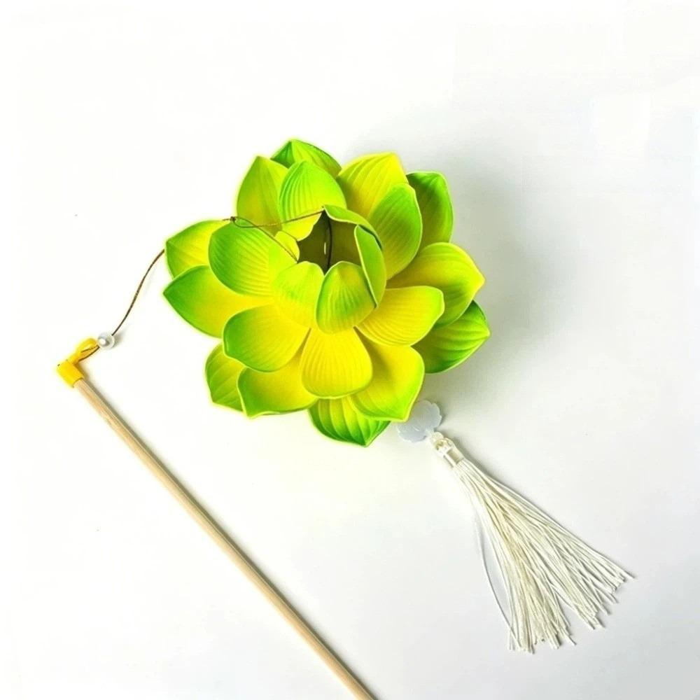 Portable Hand-Held LED Light Ancient Style Mid-Autumn Festival Lantern  Party 20CM Green