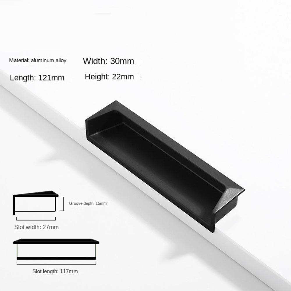 Accessories Hardware Cabinet Handle Modern Simple Cupboard Door Pulls Stainless Steel Invisible Pull Home Decor