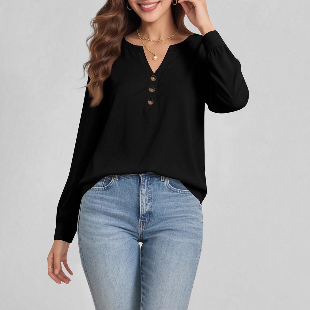 Women's Long Sleeve Shirts Henely Casual Tops Trendy Blouses Cute T-Shirts
