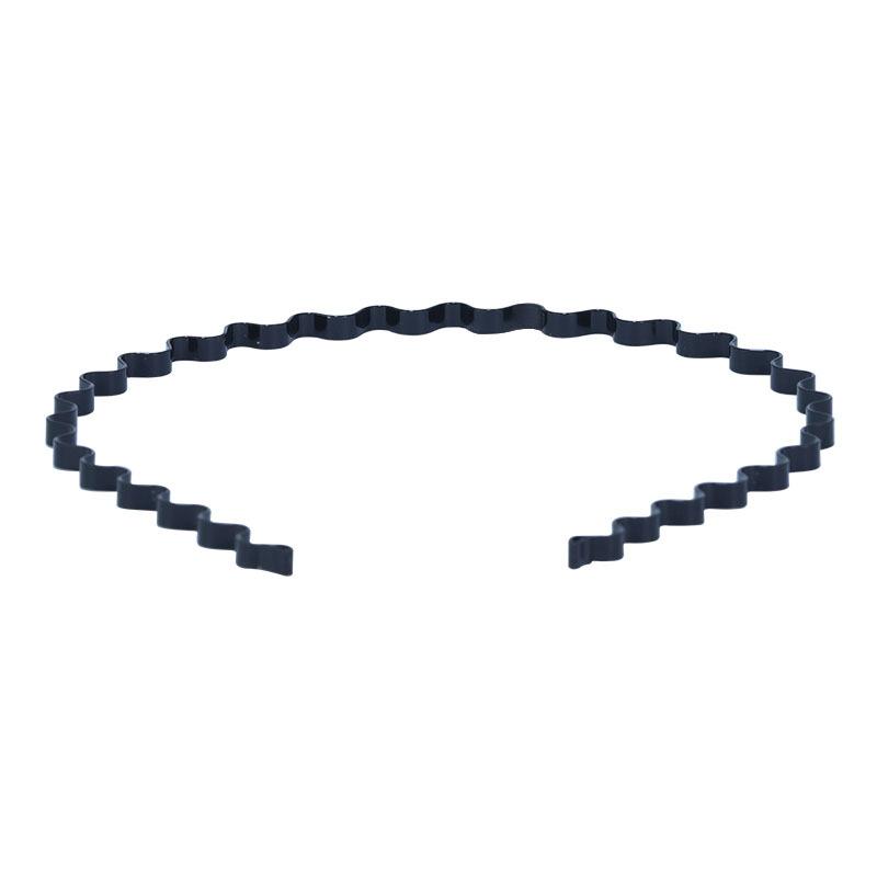 

Черная волнистая повязка на голову и широкая пружинная повязка из стальной проволоки чёрный