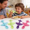 Kinder-Flugzeugförmiger Plastiklöffel Mit Süßem Design Für Kindermahlzeiten Und Als Geschenk