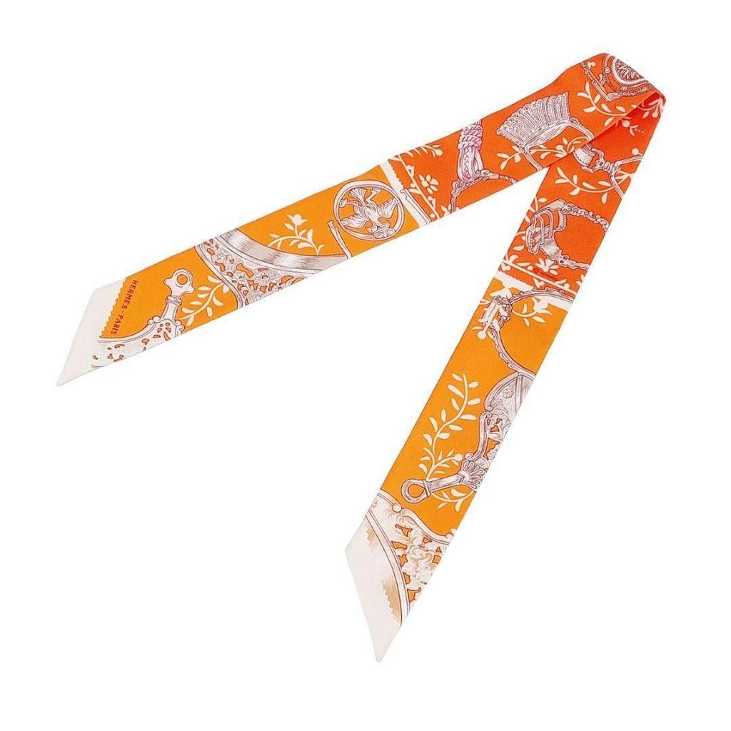 Used Hermes Twilly "Etriers Remix" Ribbon Scarf