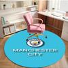 Manchester City FC Print Ronde Vloerkleed, Wasbaar Vloerkleed, Voor Entree Slaapzaal Wasruimte Kantoor Studiekamer, Woondecoratie Verjaardag Kerstcadeau