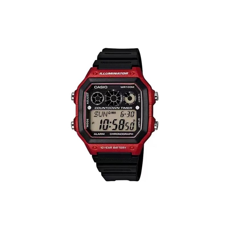 CASIO Customized watch modified series fashion trend AE-1300WH-4A modified-Yinyingfei Quartz Steel Strap men s watch black AE-1300WH-4A чёрный