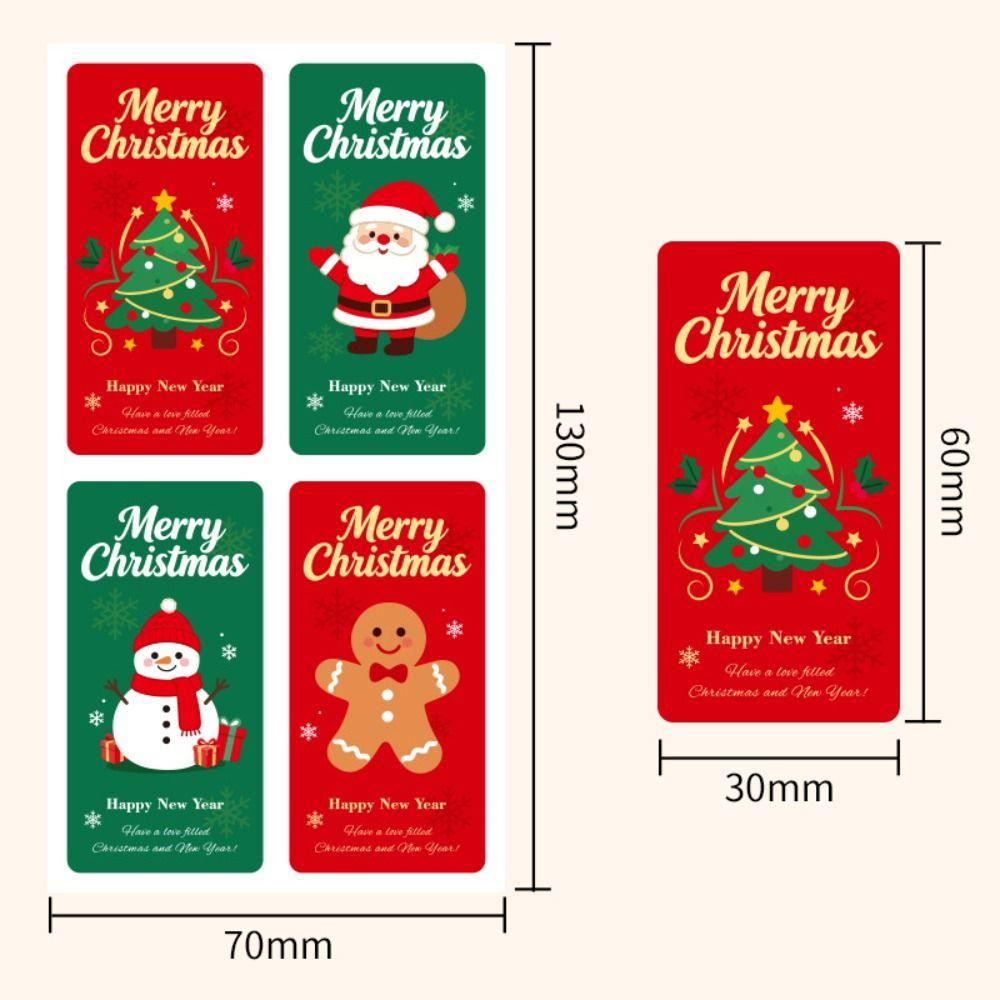 100Pcs Self-Adhesive Handicraft Labels Christmas Baking Sealing Stickers Gift Wrapping