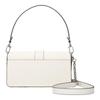 Michael Kors Greenwich Solid Silver Letter Logo Logo Flip Hardware Buckle Saffiano Leather Envelope Bag Shoulder Bag Medium Women's White