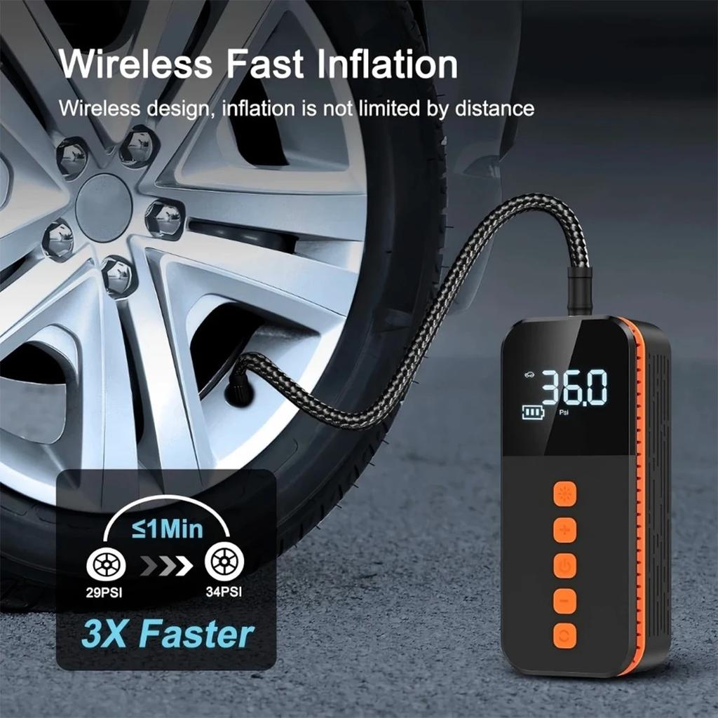 Portable Tire Inflator Car Tire Inflator Tire Inflator Pump With Digital Display Electric Inflator Mini Bicycle Air Pump
