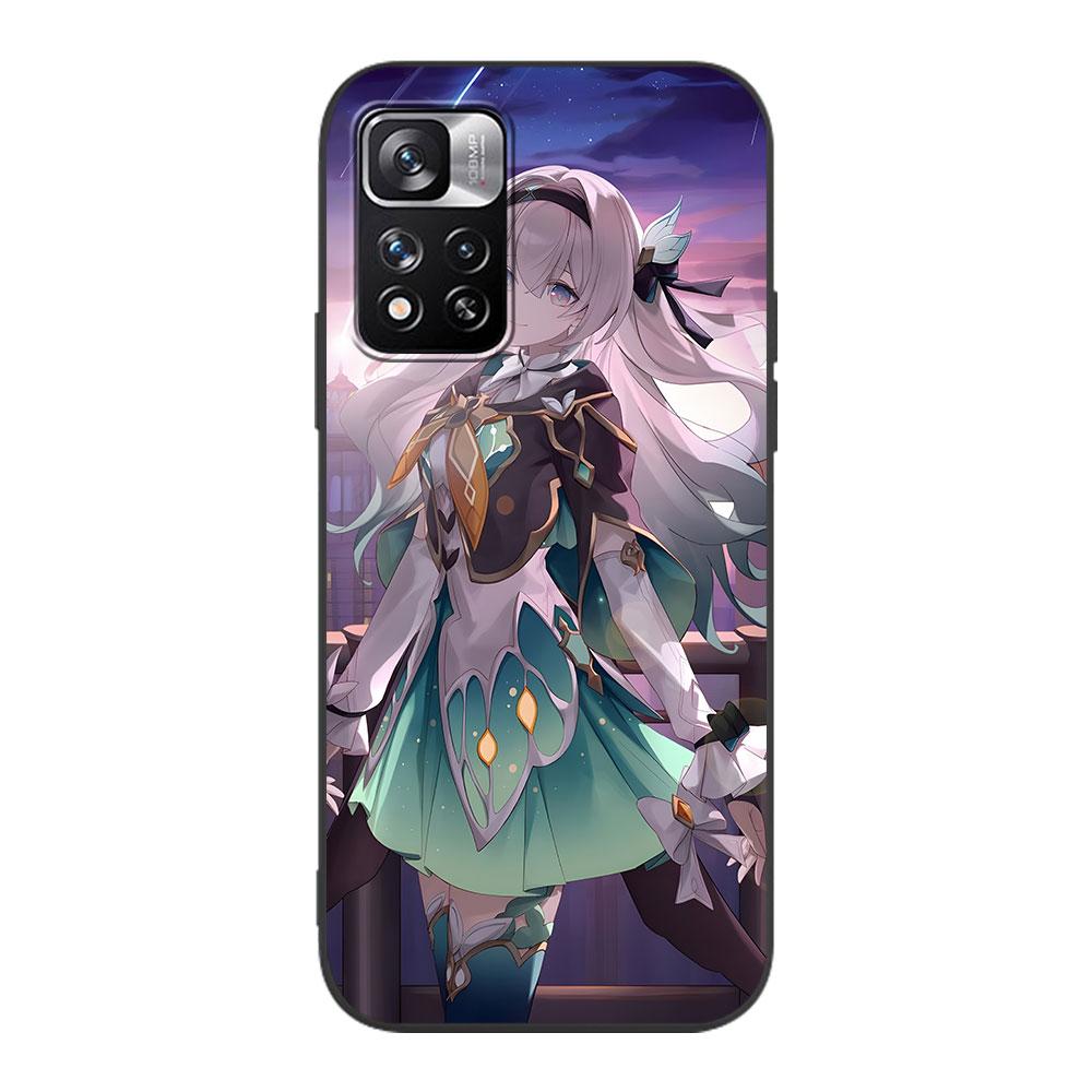 Firefly Honkai Star Rail Case for Xiaomi Redmi 10A 10C 9C 12C 9A 9i 10 12 9 Prime 9T K40 Pro Black Soft TPU Mobile Phone Cover