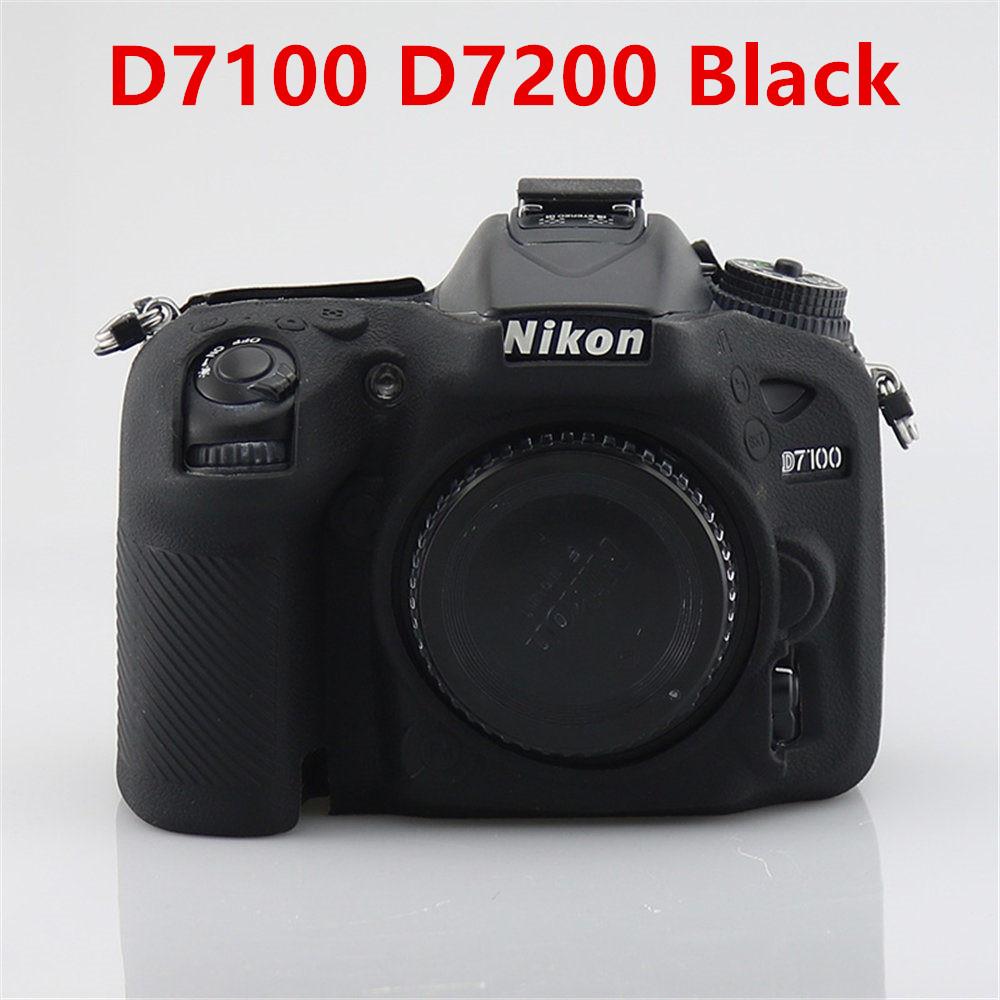 Litchi Pattern Soft Silicone Armor Camera Body Case For Nikon D780 D850 D7100 D7200 Rubber Cover Skin