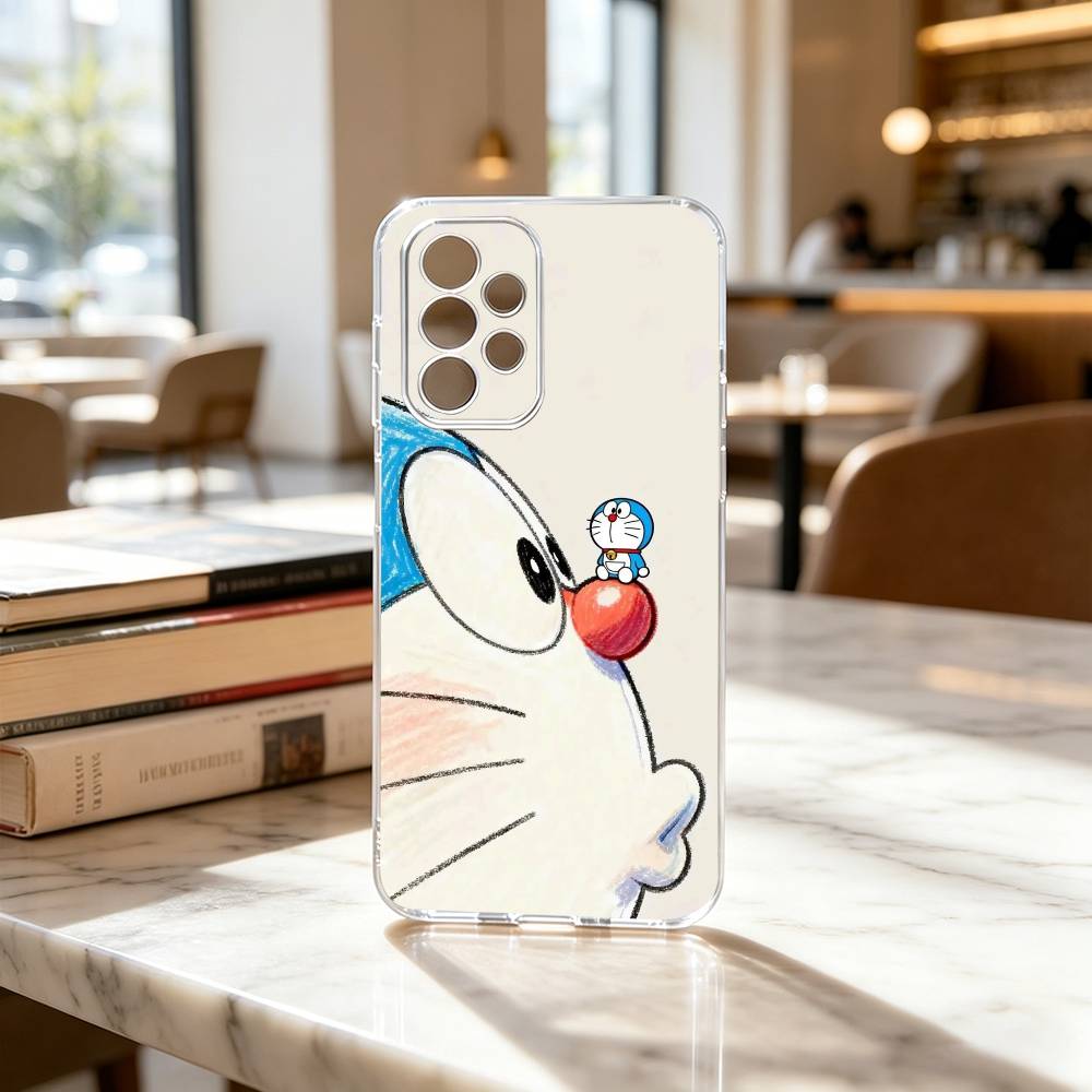 Cute Cartoon M-Doraemon Shockproof Phone Case Transparent Silicone Soft For Samsung S25,S24,S21,S22,S23,S30,Ultra,S20,Plus,Fe