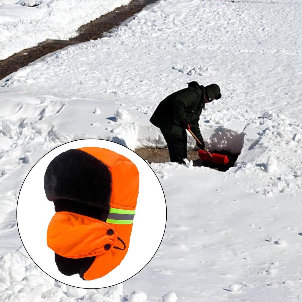 Winter Trapper Hat Bomber Cap Warm Russian for Fishing Adult Skating Outdoor