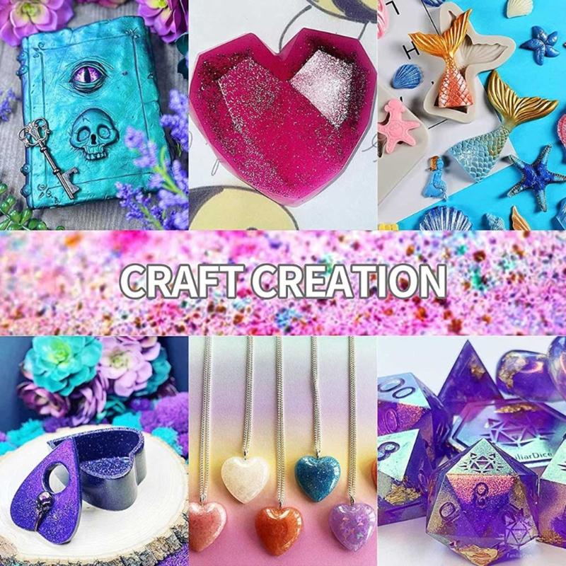 4 Box Chameleon 4 Color Intense Colorshift Pigments Powder for Resin Crafts Tumblers Powder Pigment for Paint Crafts