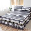 Flower Print Ruffled Bedding Set,Pillowcases Set/Bed Skirt Set,Bed Skirt*1 ,Pillowcases *2 (Size: Twin/Full/Queen/King)