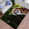 3D Tiger Cartoon Animal Print Living Room Carpet for Sofa, Coffee Table, Bedroom.