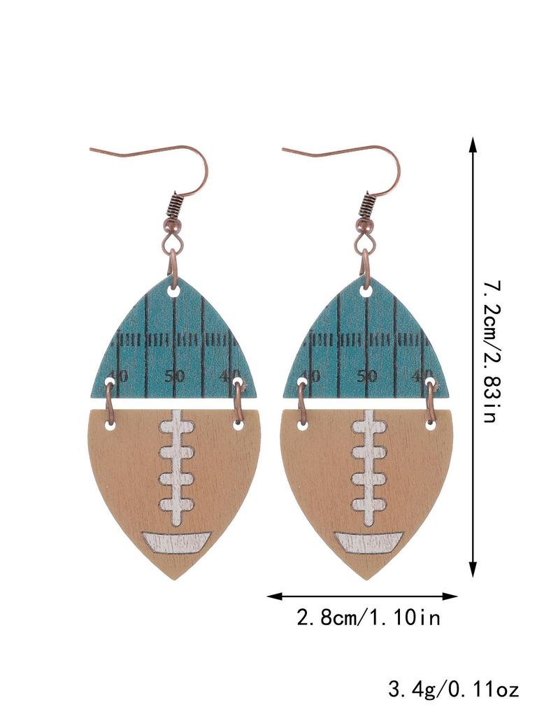 Western-Ohrringe aus Holz mit Stierkopf und Blumenmuster für Damen