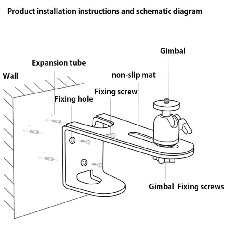 Universal Adjustable Projector Ceiling Bracket Full 360 Rotate Durability Projector Hanger Effortless Installation