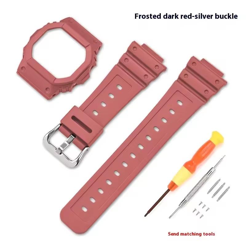 Rubber Resin Strap Case for Casio G-Shock DW-5600 GW-M5610 GW-B5600 G-5600 Men Women Replacement Bracelet Watch Accessories Band